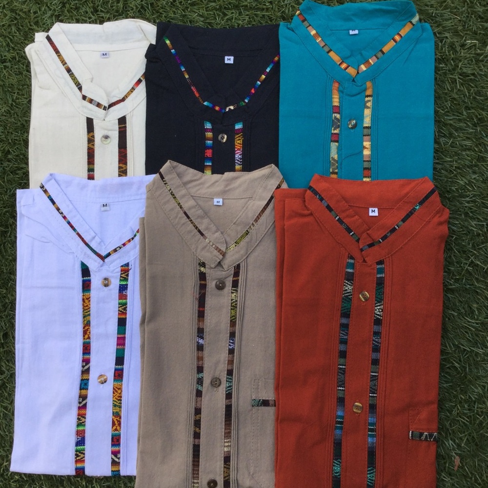 Mexican Shirt, Mexican Guayabera M